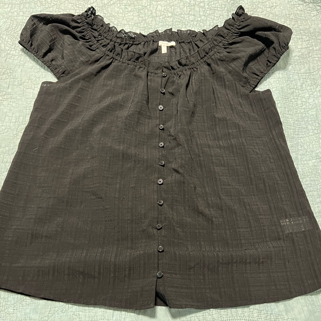 Maurice’s Plaid Off The Shoulder Top - Size L